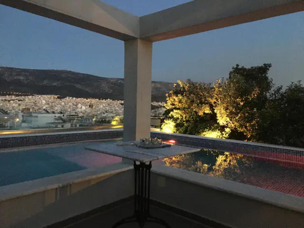 Ferienwohnung Athens Lycabettus Hill Penthouse, Private Roof Garden & Pool Exterior foto