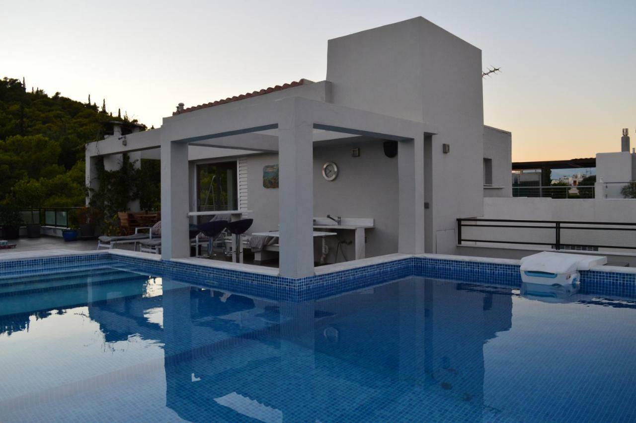 Ferienwohnung Athens Lycabettus Hill Penthouse, Private Roof Garden & Pool Exterior foto
