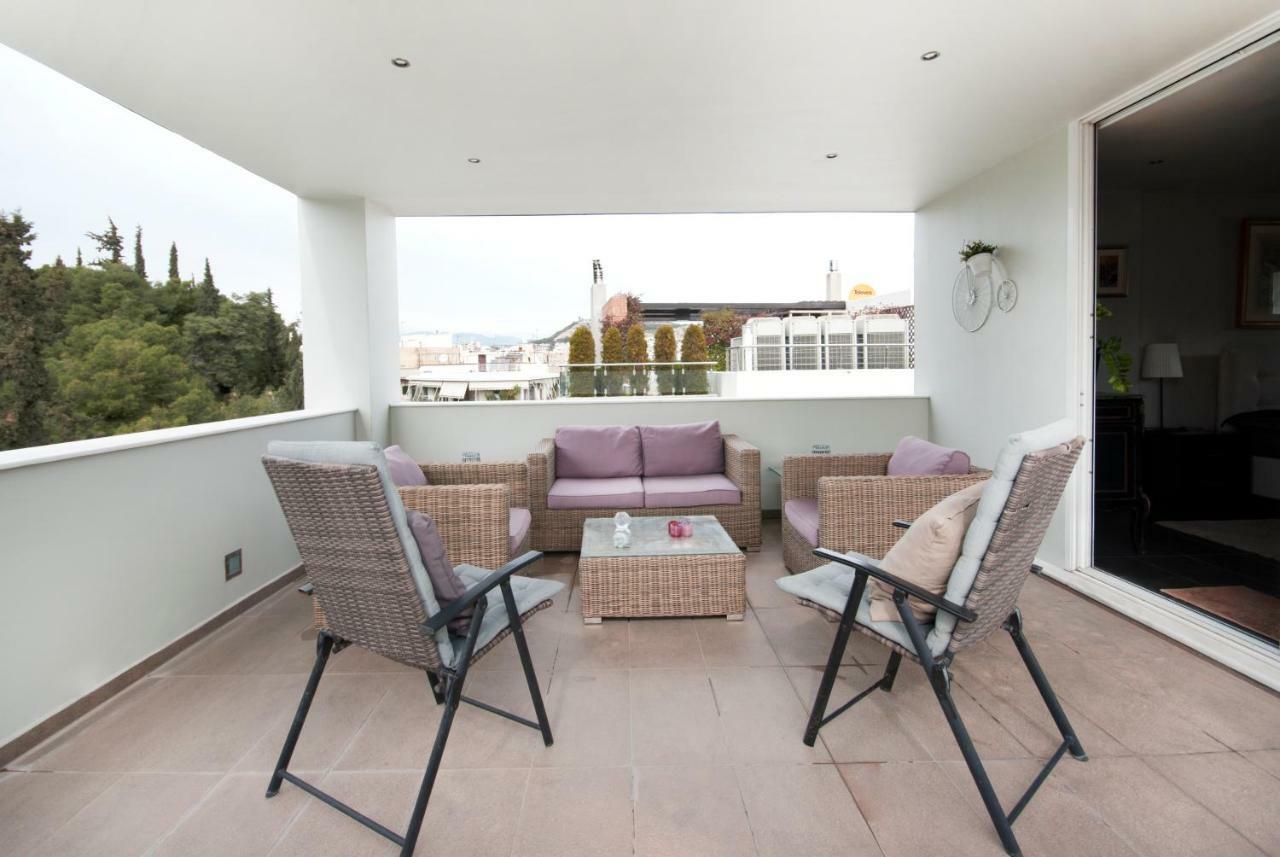 Ferienwohnung Athens Lycabettus Hill Penthouse, Private Roof Garden & Pool Exterior foto